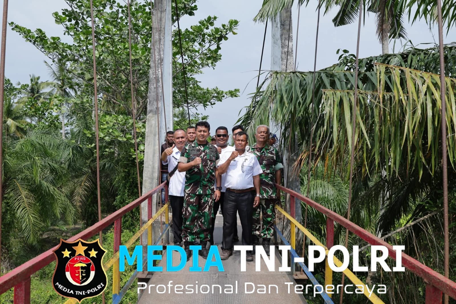 Kodim 0208/Asahan Rampungkan Rehab Jembatan Gantung Desa Jati Mulia, Mobilitas Warga Kini Lancar dan Penuh Kebahagiaan