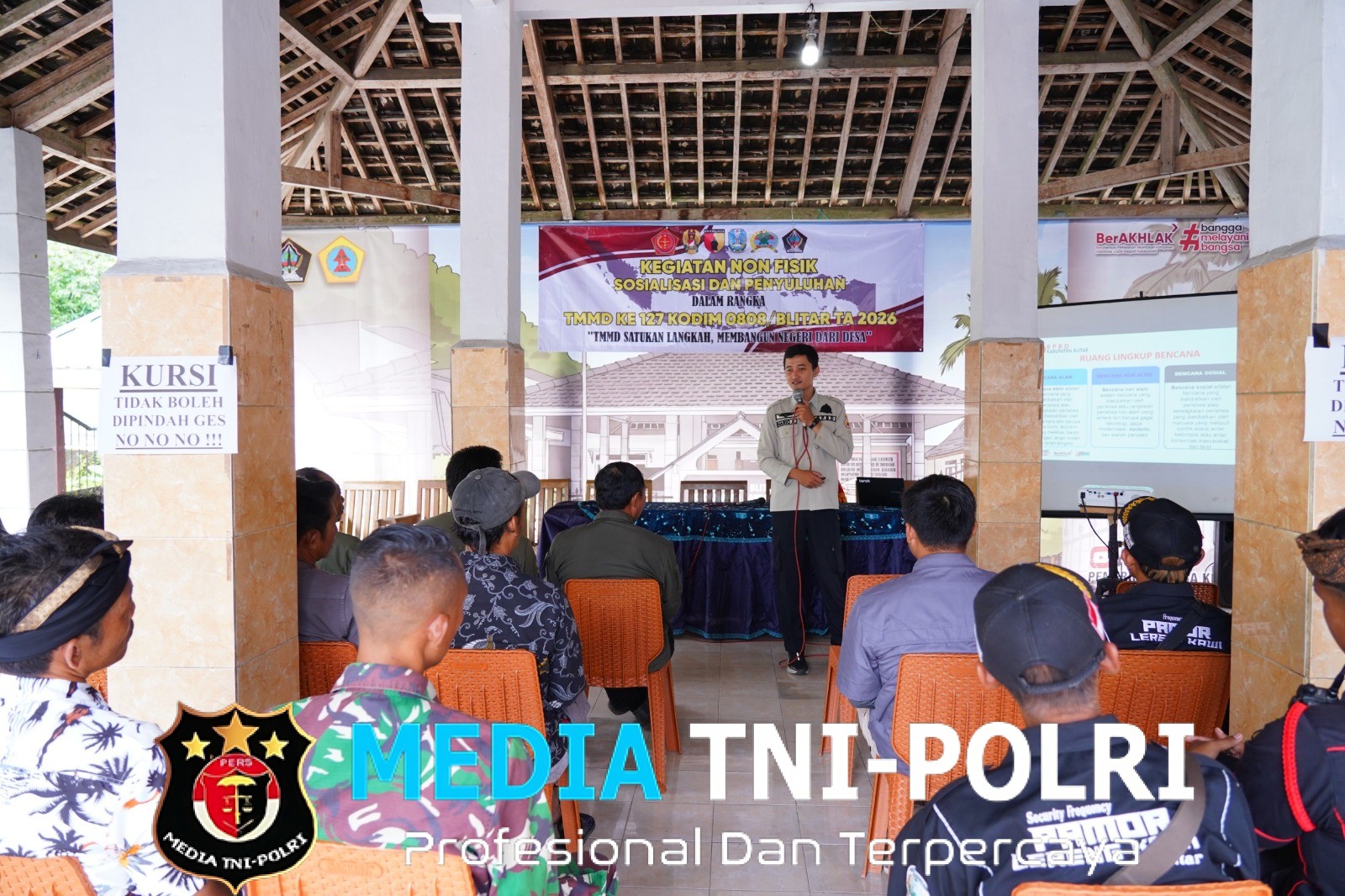 Penyuluhan Bencana Alam Warnai Kegiatan Non-Fisik TMMD Ke 127 Kodim 0808/Blitar