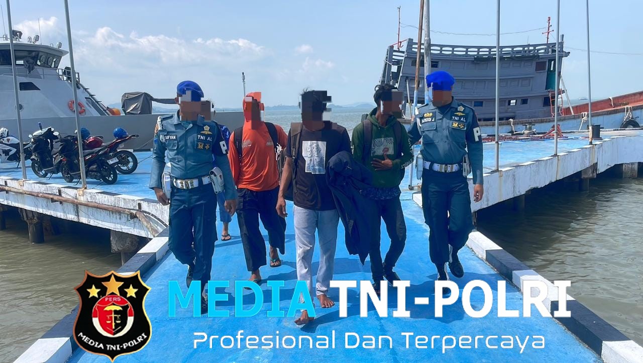TNI AL Gagalkan Kapal Penyelundup Balpress Hingga Rokok Ilegal di Perairan Pulau Sanglar Tanjung Balai Karimun