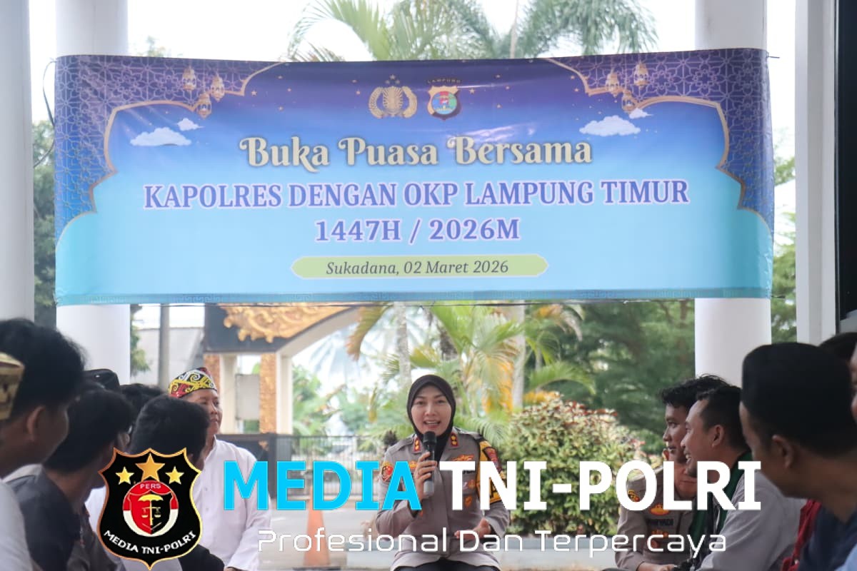 Kapolres Lampung Timur Buka Puasa Bersama OKP, Pererat Silaturahmi dan Toleransi