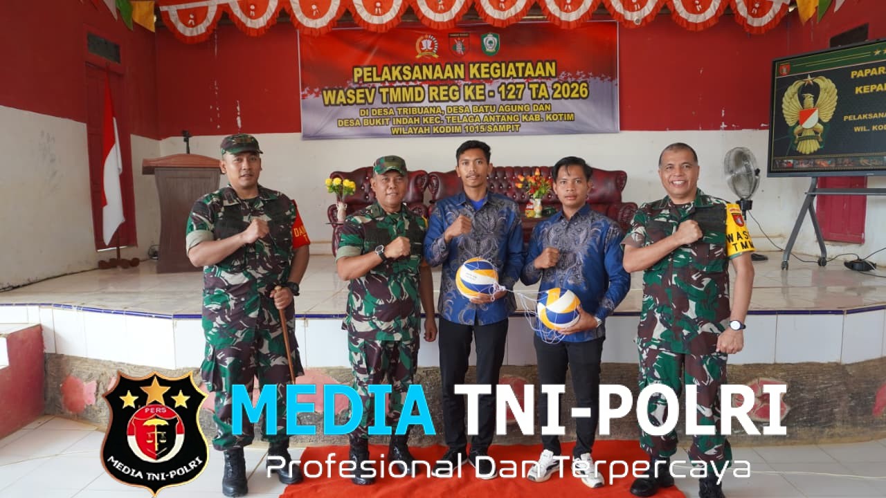 Tim Wasev Mabesad, Serahkan Bantuan Alat Olahraga Untuk Masyarakat