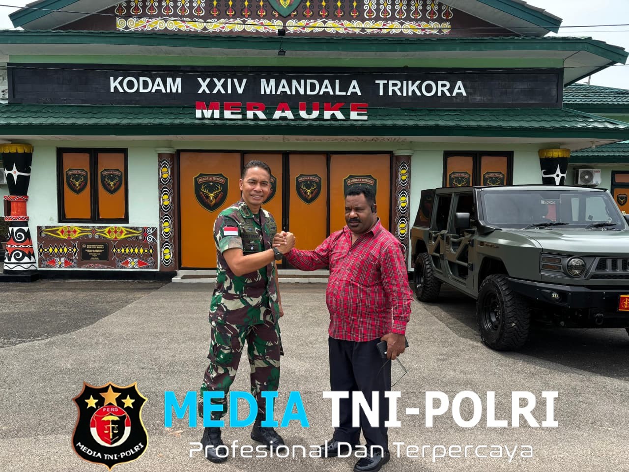 Pangdam XXIV/Mandala Trikora Terima Audiensi Staf Khusus Menteri Pertahanan RI