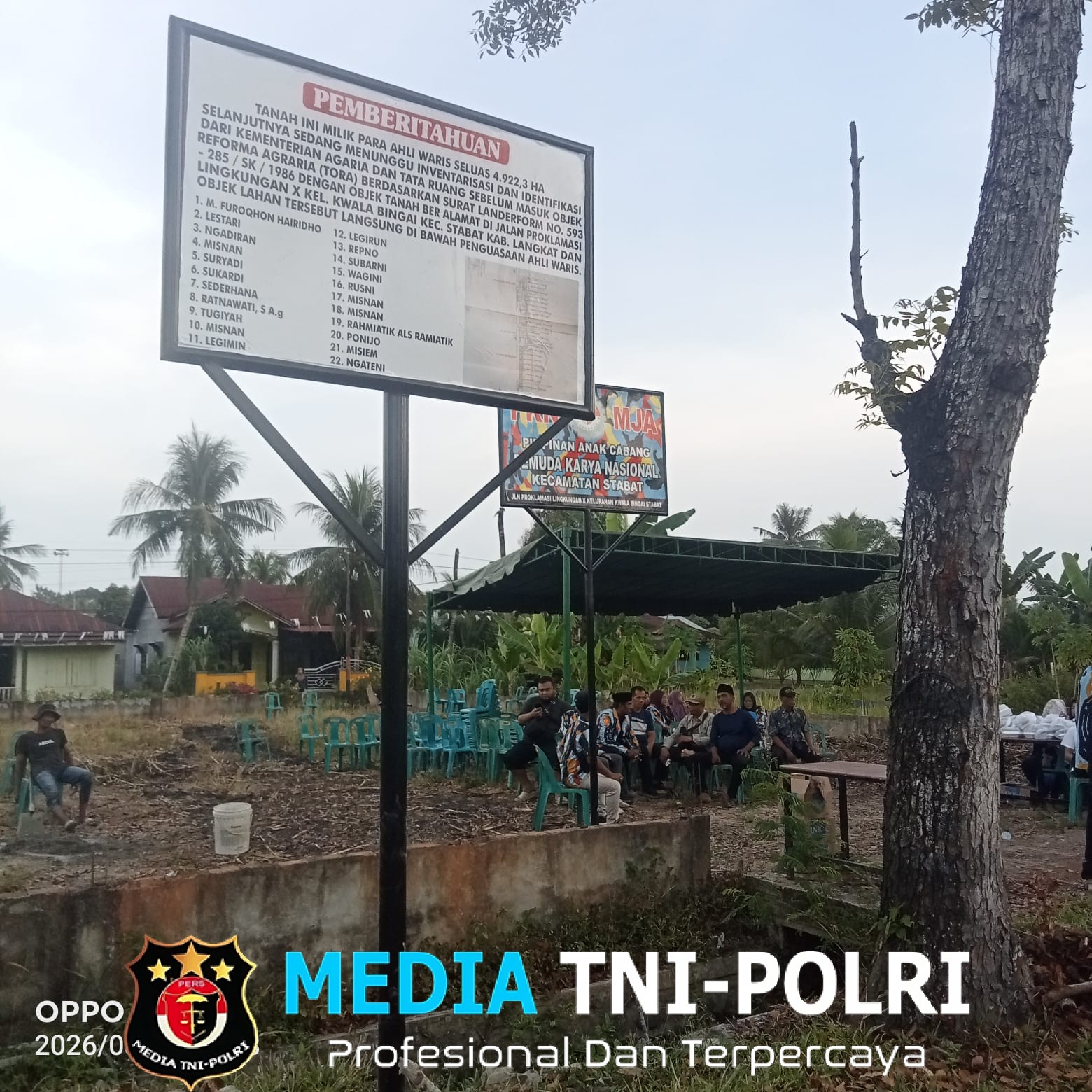 Pemasangan Plang PKN MJA Kecamatan Stabat Beserta pembagian takjil Dan Santunan Anak Yatim Juga Duafa