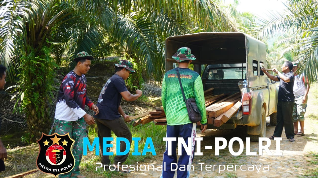 Material Kayu Telah Tiba, Satgas TMMD Ke 127 Kodim 1015/Sampit Siap Untuk Membangun Jembatan