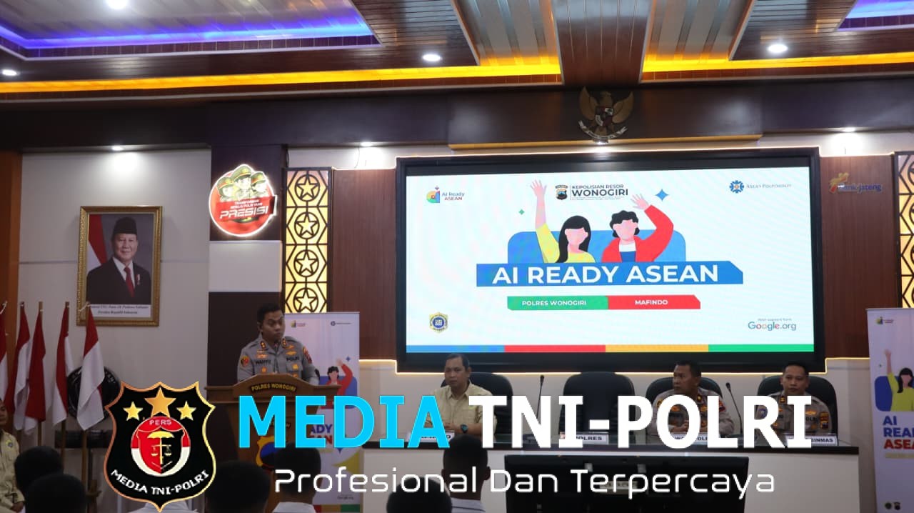 Ratusan Pelajar Wonogiri Ikuti Pelatihan AI di Polres, Dorong Generasi Muda Lawan Hoaks di Era Digital