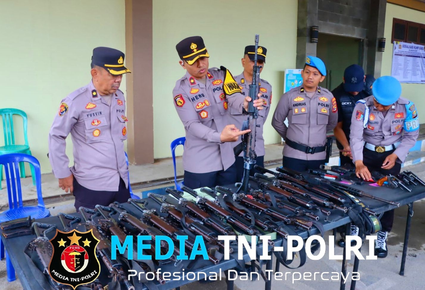 Polres Lampung Tengah Cek Senpi Dinas Personel, Pastikan Penggunaan Sesuai Prosedur