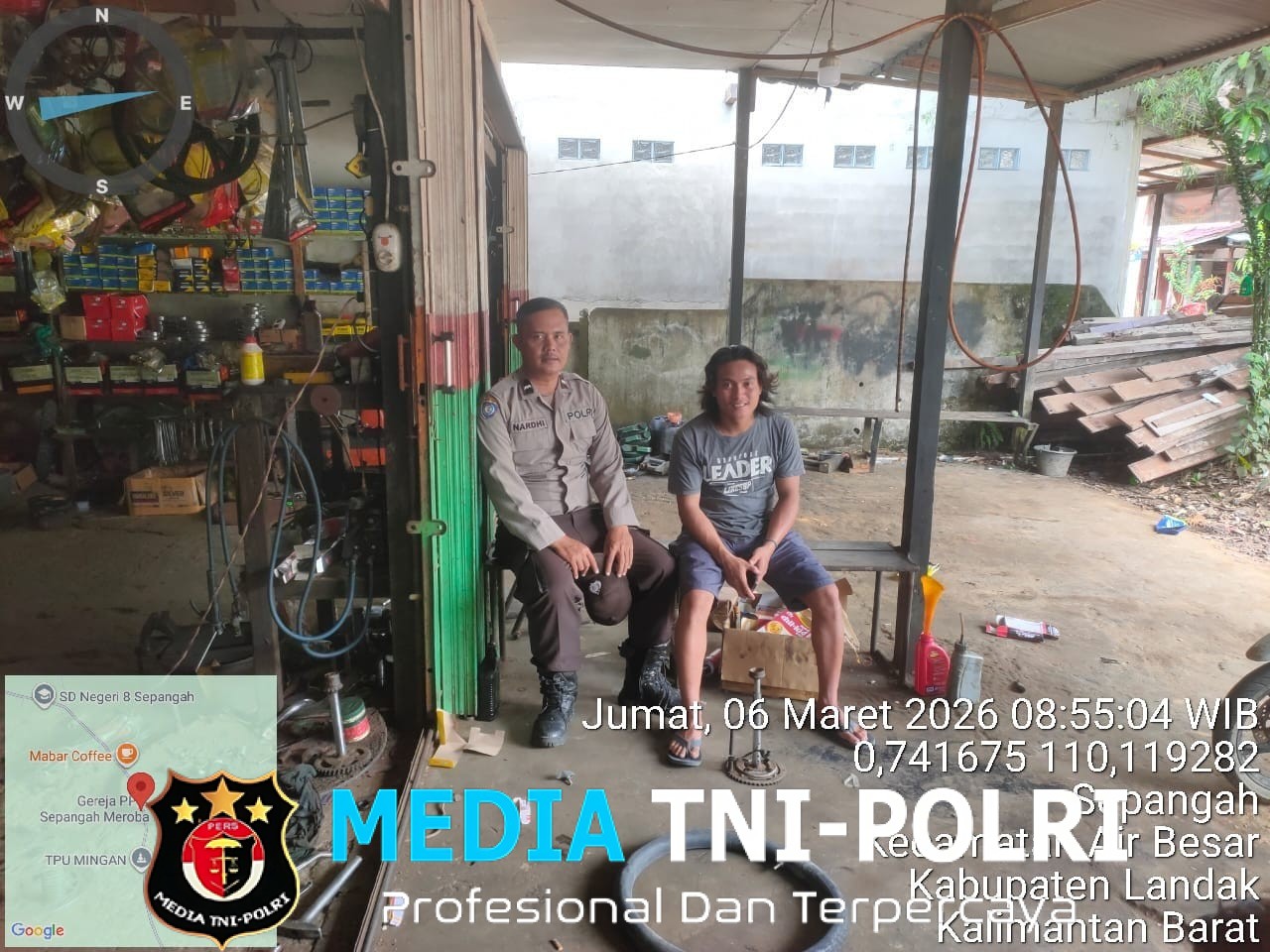 Polisi Ingatkan Karyawan Bengkel Saat Patroli Siang, Ini Pesan Pentingnya