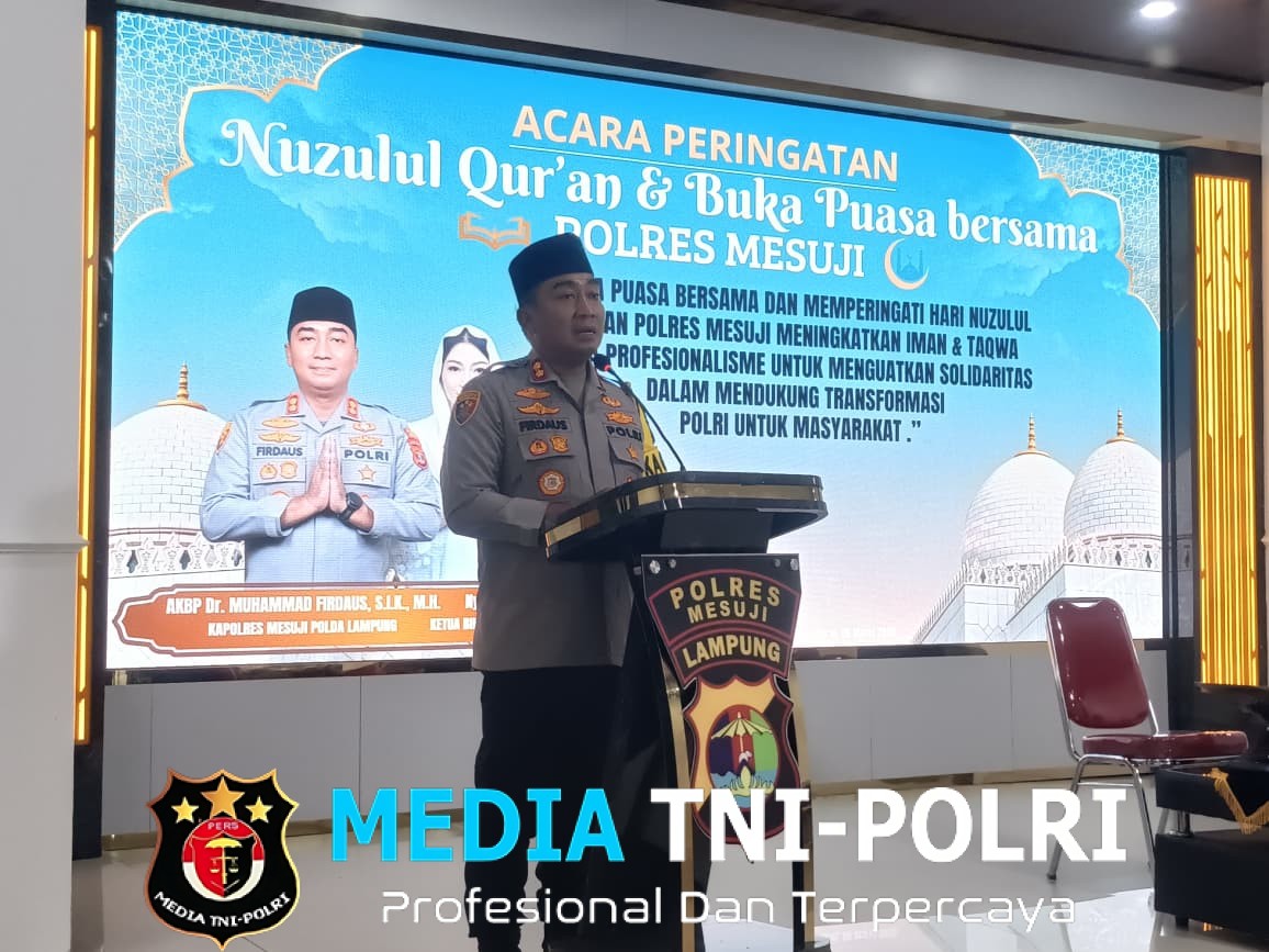 Polres Mesuji Gelar Peringatan Nuzulul Qur’an dan Buka Bersama, Perkuat Iman dan Solidaritas Dukung Transformasi Polri