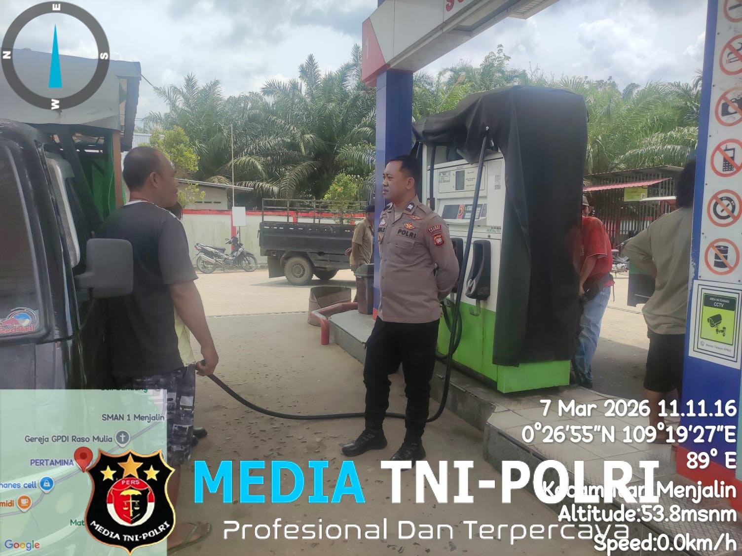 Patroli dan Sambang SPBU, Personel Polsek Menjalin Antisipasi Penyalahgunaan BBM