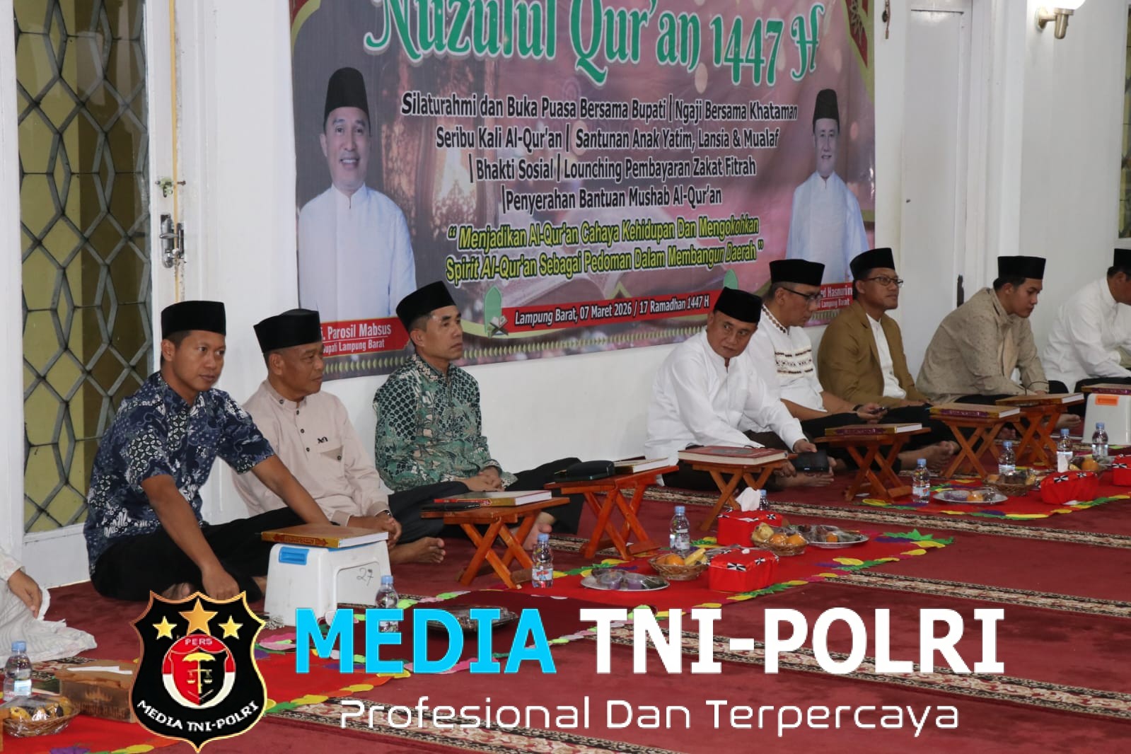 Kapolres Lampung Barat Hadiri Peringatan Nuzulul Qur’an 1447 H di Masjid Baiturahim
