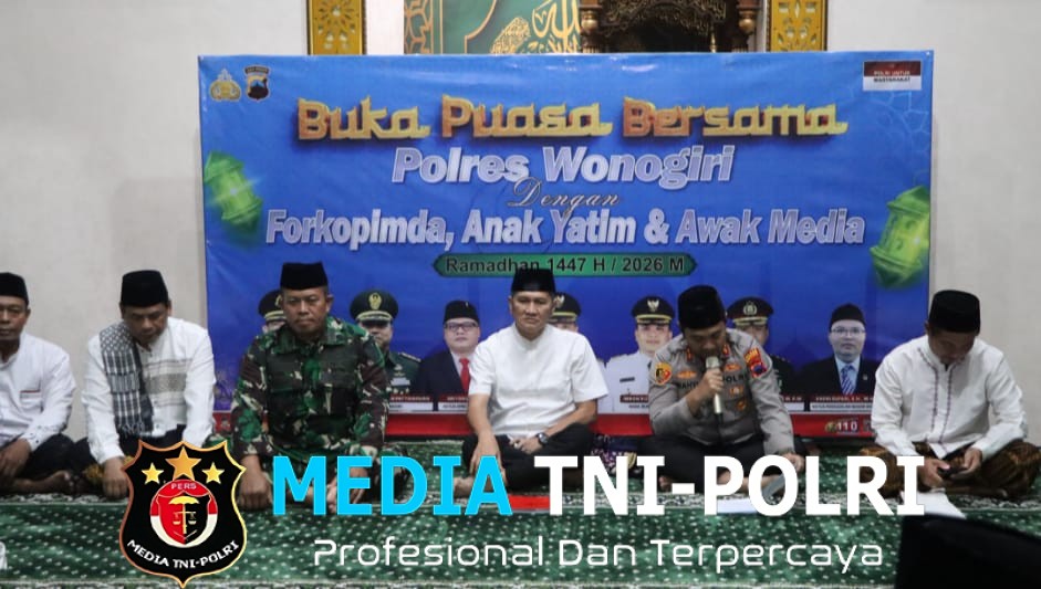 Polres Wonogiri Gelar Buka Puasa Bersama Forkopimda, Anak Yatim dan Awak Media, Perkuat Sinergitas di Bulan Ramadhan