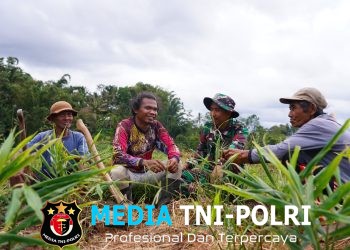 Disela Kesibukan, Satgas TMMD KE-127 Kodim 0808/Blitar Jalin Keakraban Bersama Petani di Desa Krisik