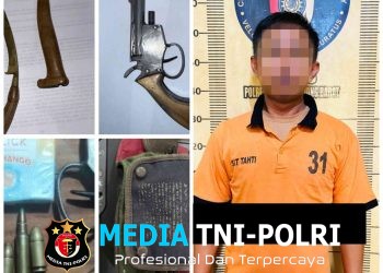 Sat Reskrim Polres Tulang Bawang Barat Amankan Warga Terusan Unyai Kedapatan Memiliki Senjata Api Rakitan