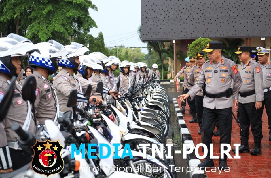 Kapolda Banten Pimpin Apel Pengecekan Kendaraan, Pastikan Kesiapan Operasi Ketupat Maung 2026