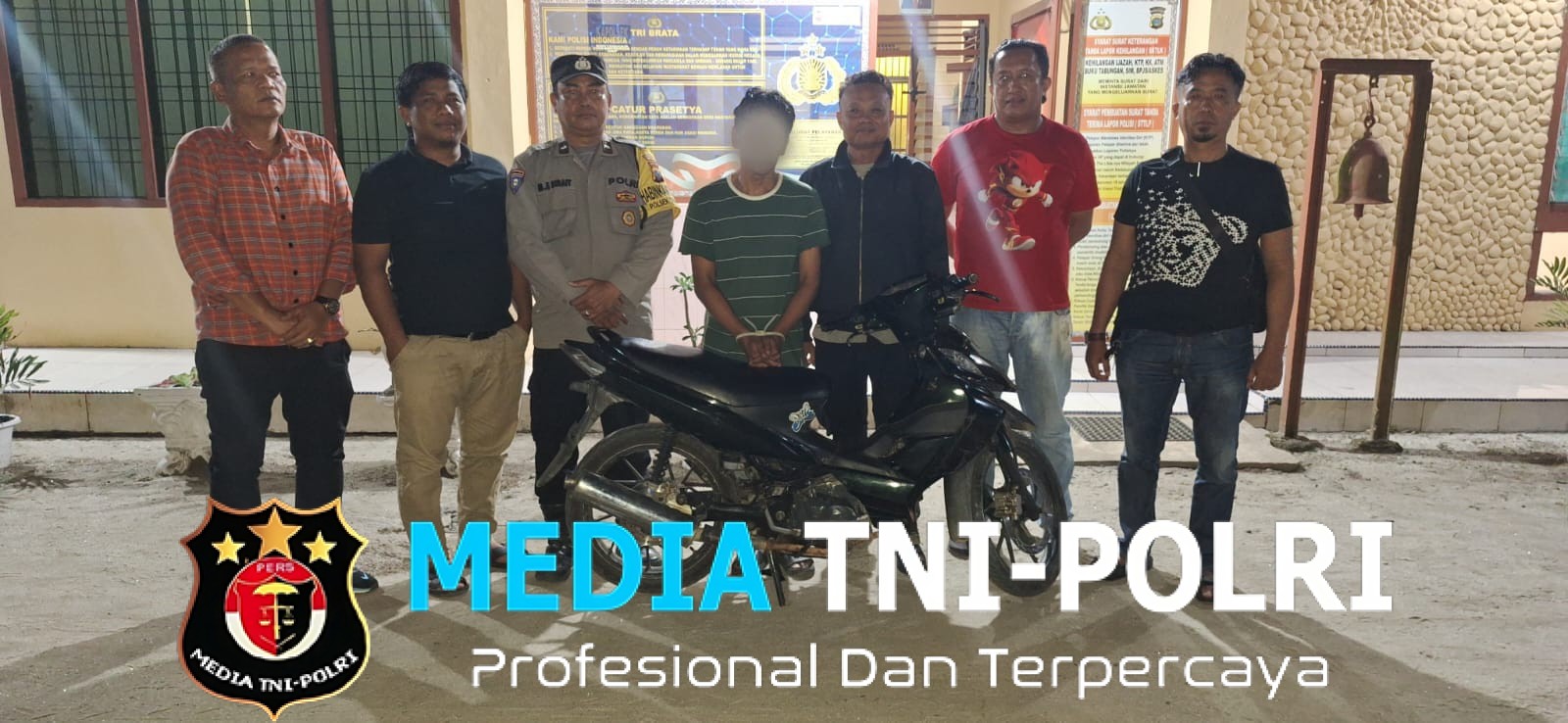 Polsek Bangun Sigap! Motor Bengkel Digadaikan Tetangga, Pelaku Dibekuk di Depan Rumah Sendiri
