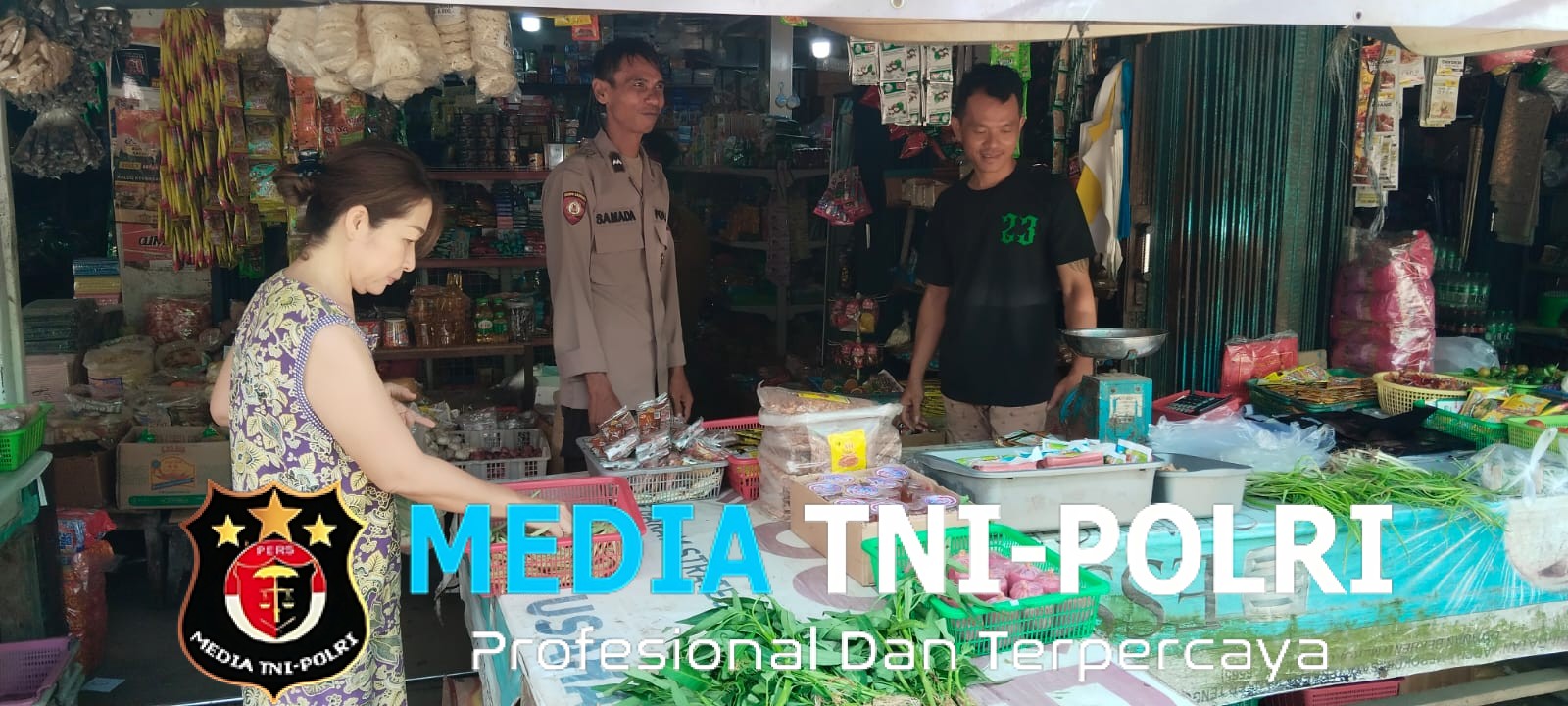 Suasana Pasar Mendadak Jadi Perhatian, Polisi Sampaikan Imbauan Ini ke Penjual Sayur