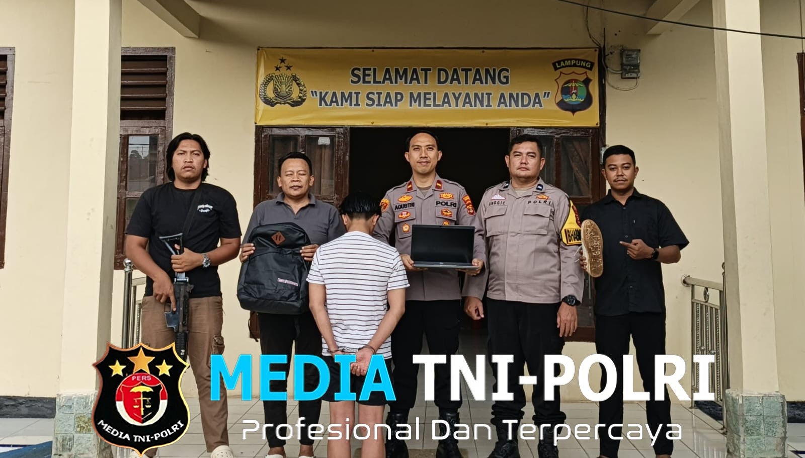 Polsek Pugung Tangkap Pelaku Pencurian Laptop di Mess Karyawan PT Barry Callebaut