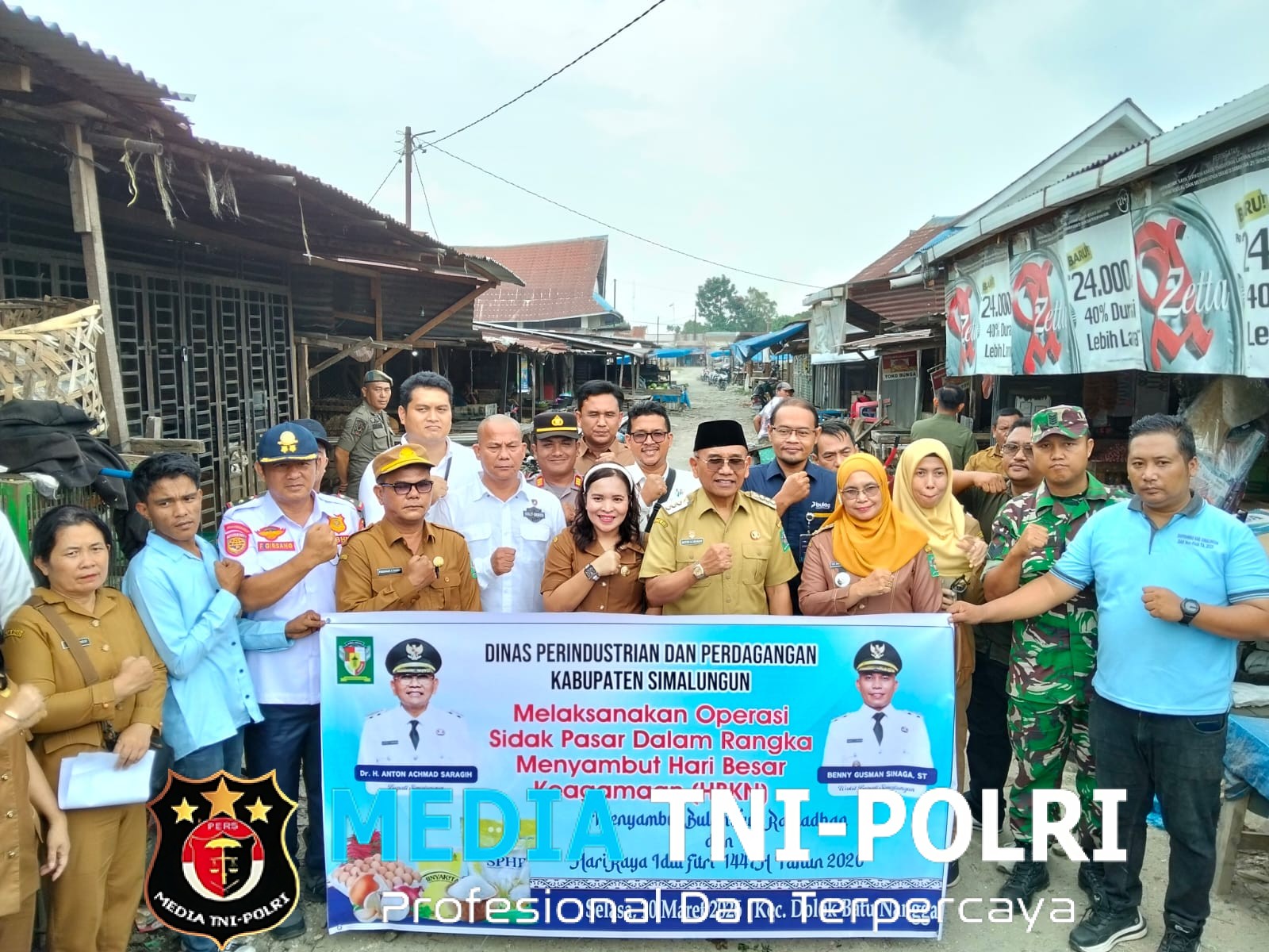 Kasat Reskrim Wakili Kapolres Simalungun Sidak Pasar dan SPBU Jelang Idul Fitri, Pantau Harga Sembako