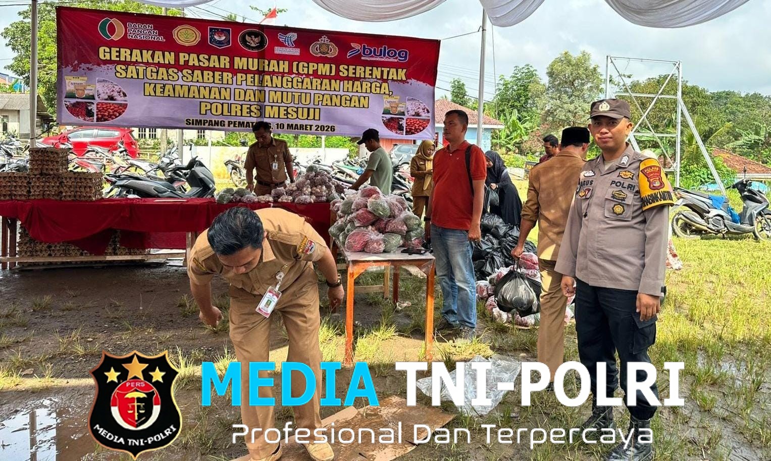 Polres Mesuji dan Pemda Gelar Pasar Murah di Simpang Pematang, Bantu Ringankan Beban Masyarakat