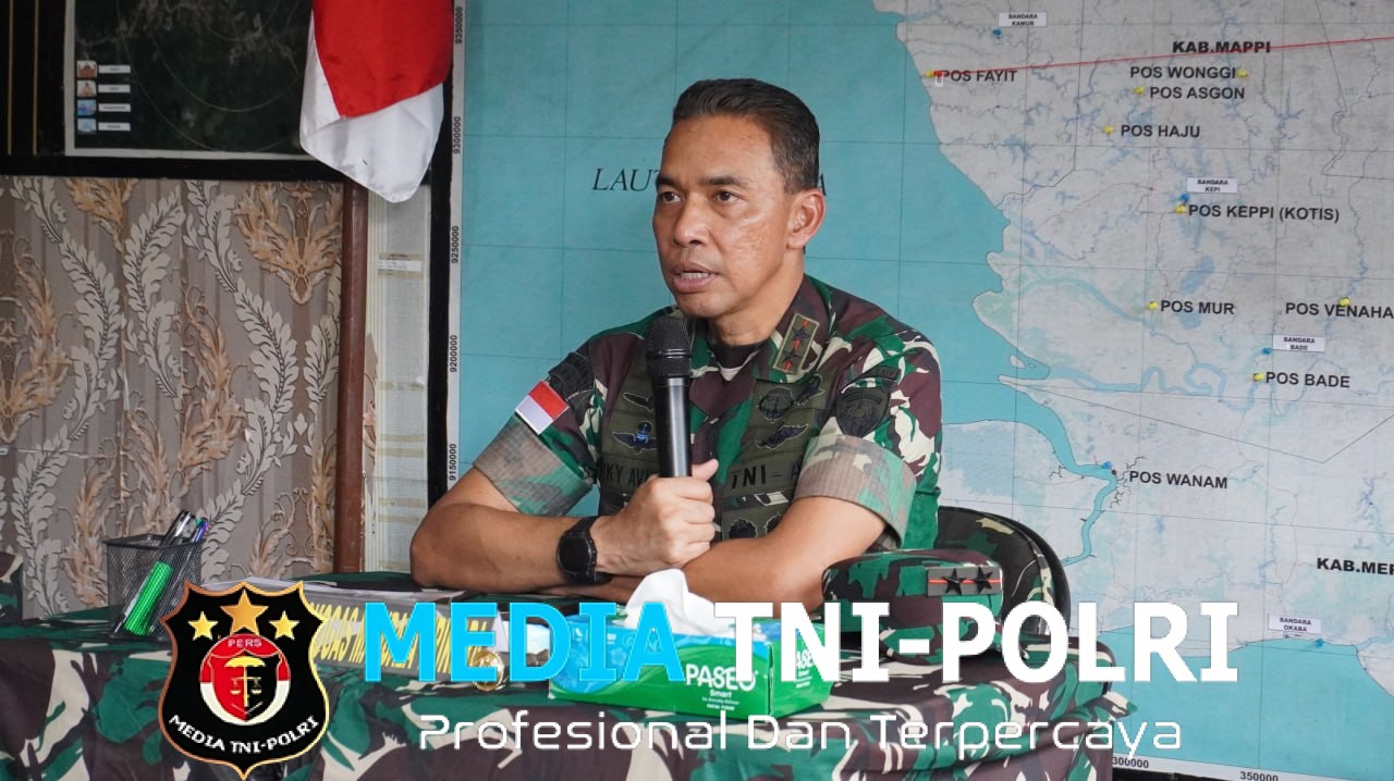 Pangdam XXIV/MT Mayjen TNI Lucky Avianto Tinjau Langsung Pos Kotis Satgas Pamtas Kewilayahan Yonif 123/Rajawali di Papua Selatan