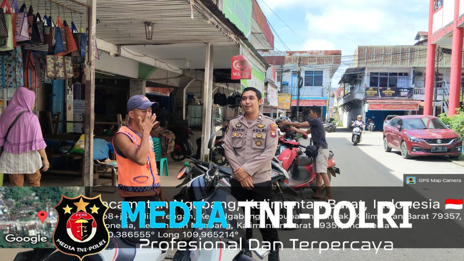 Polsek Ngabang Lakukan Upaya Preventif Kepolisian dalam Menekan Potensi Gangguan Kamtibmas Lewat Patroli Dialogis