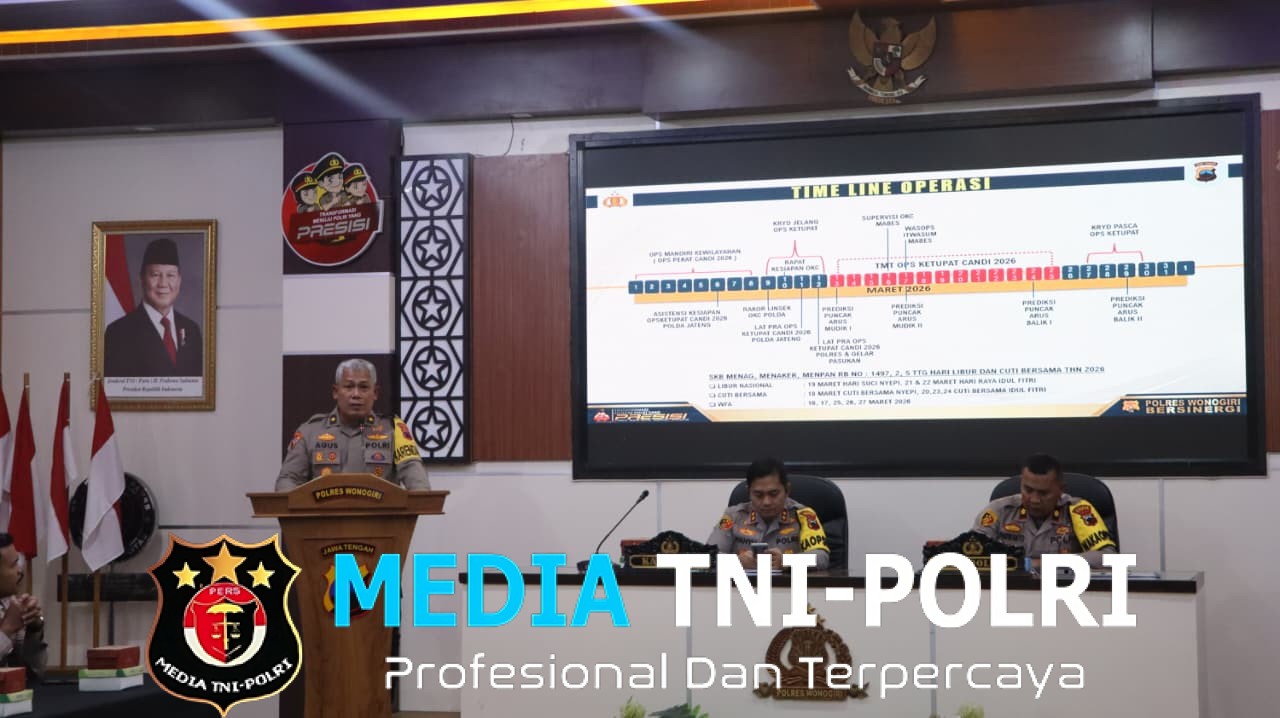 Siapkan Pengamanan Mudik Lebaran, Polres Wonogiri Gelar Pelatihan Pra Operasi Ketupat Candi 2026