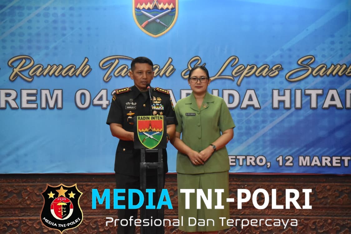 Pimpinan Korem 043/Gatam Di Ganti, Tongkat Komando Diserahterimakan