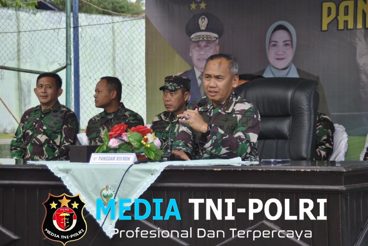 Dandim 1310/Bitung bersama Forkopimda Kota Bitung Sambut Kunjungan Kerja dan Safari Ramadhan Pangdam XIII/Merdeka di Kodim 1310/Bitung