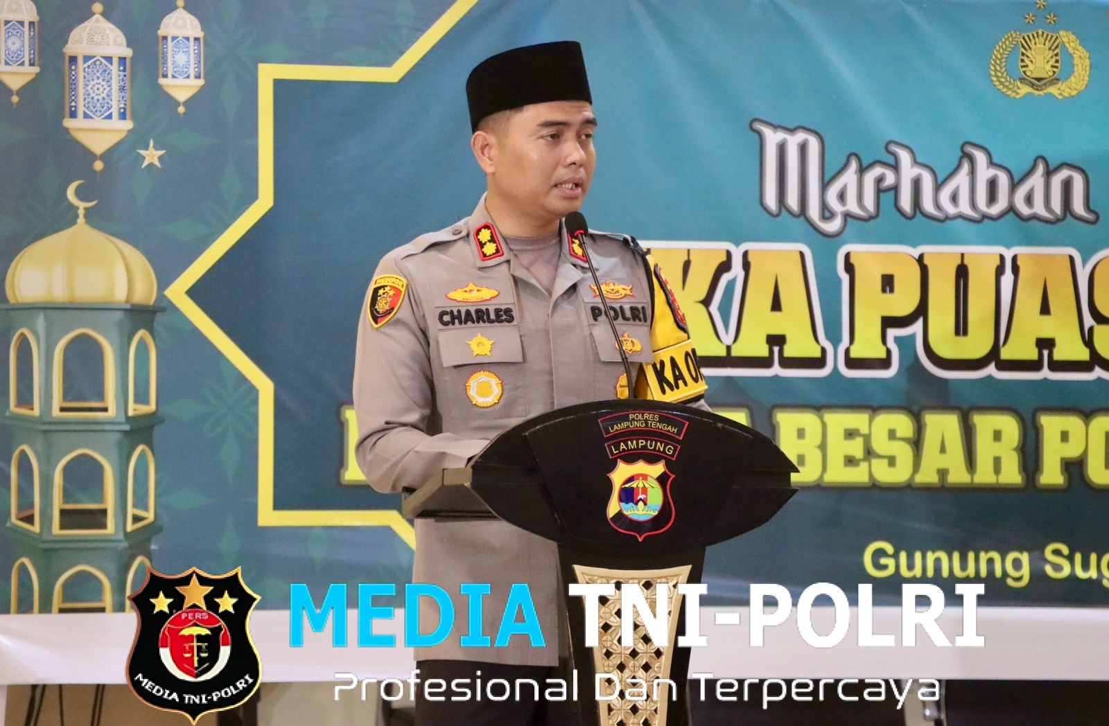 Buka Puasa Bersama, Polres Lampung Tengah Santuni Anak Yatim Piatu Penuh Kehangatan