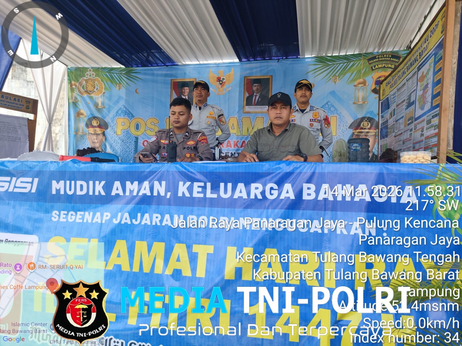 Layani Para Pemudik, Polres Tulang Bawang Barat Dirikan Satu Pos Yan dan Empat Pos Pam dalam Operasi Ketupat Krakatau 2026