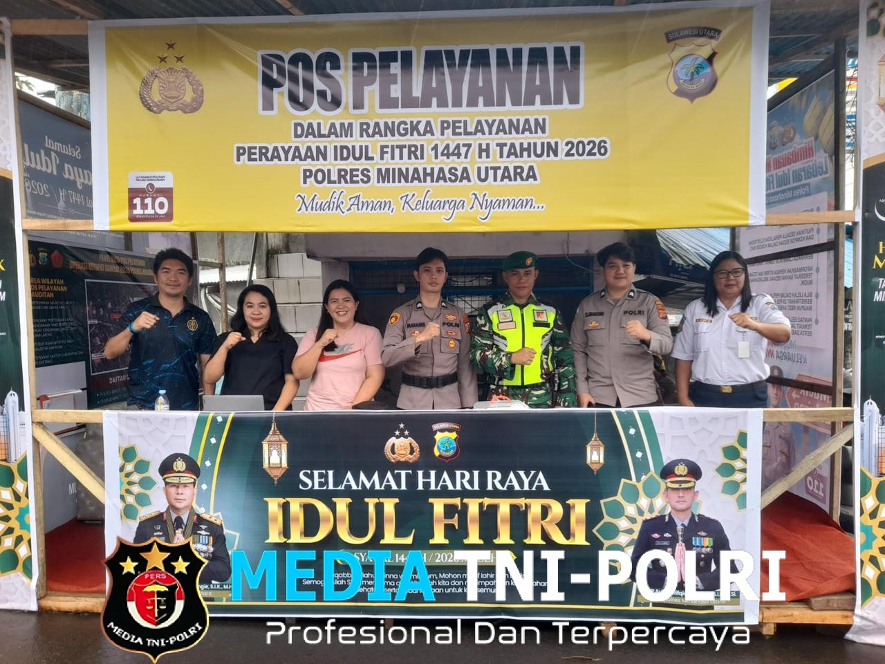 Pantau Arus Mudik Jelang Idul Fitri 1447 Hijriah, Kodim 1310/Bitung Terjunkan Personel Siaga di Pos-Pos Pengamanan