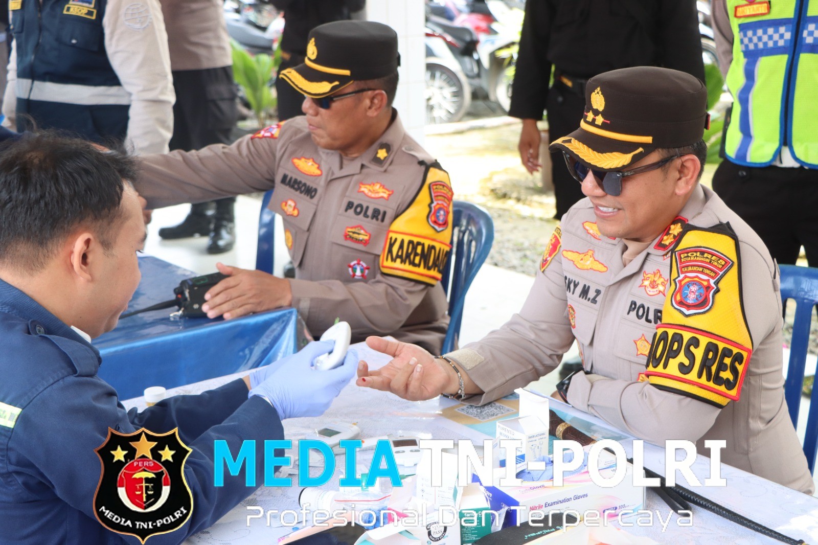 Kapolres Kotim Melaksanakan Pengecekan Kesehatan Di Pos Yan Pelabuhan Sampit