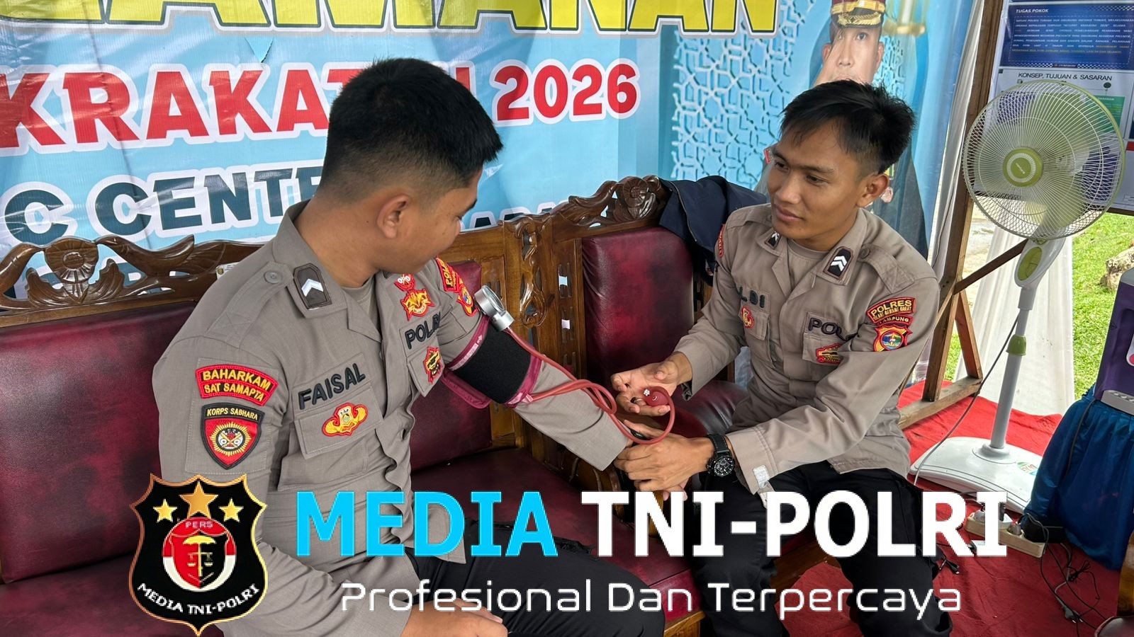Ops Ketupat Krakatau 2026, Si Dokkes Polres Tulang Bawang Barat Gelar Patroli Kesehatan ke Pos Pengamanan