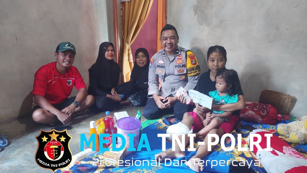 Aipda Leonardo Salurkan Donasi Kepada Penderita Tumor Ganas Hari Ini