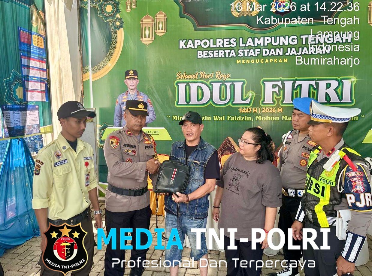 Tas Berisi Uang Puluhan Juta dan Perhiasan Tertinggal di Rest Area, Kejujuran Polisi Pos Pam 116 A Polres Lampung Tengah Bikin Pemudik Terharu