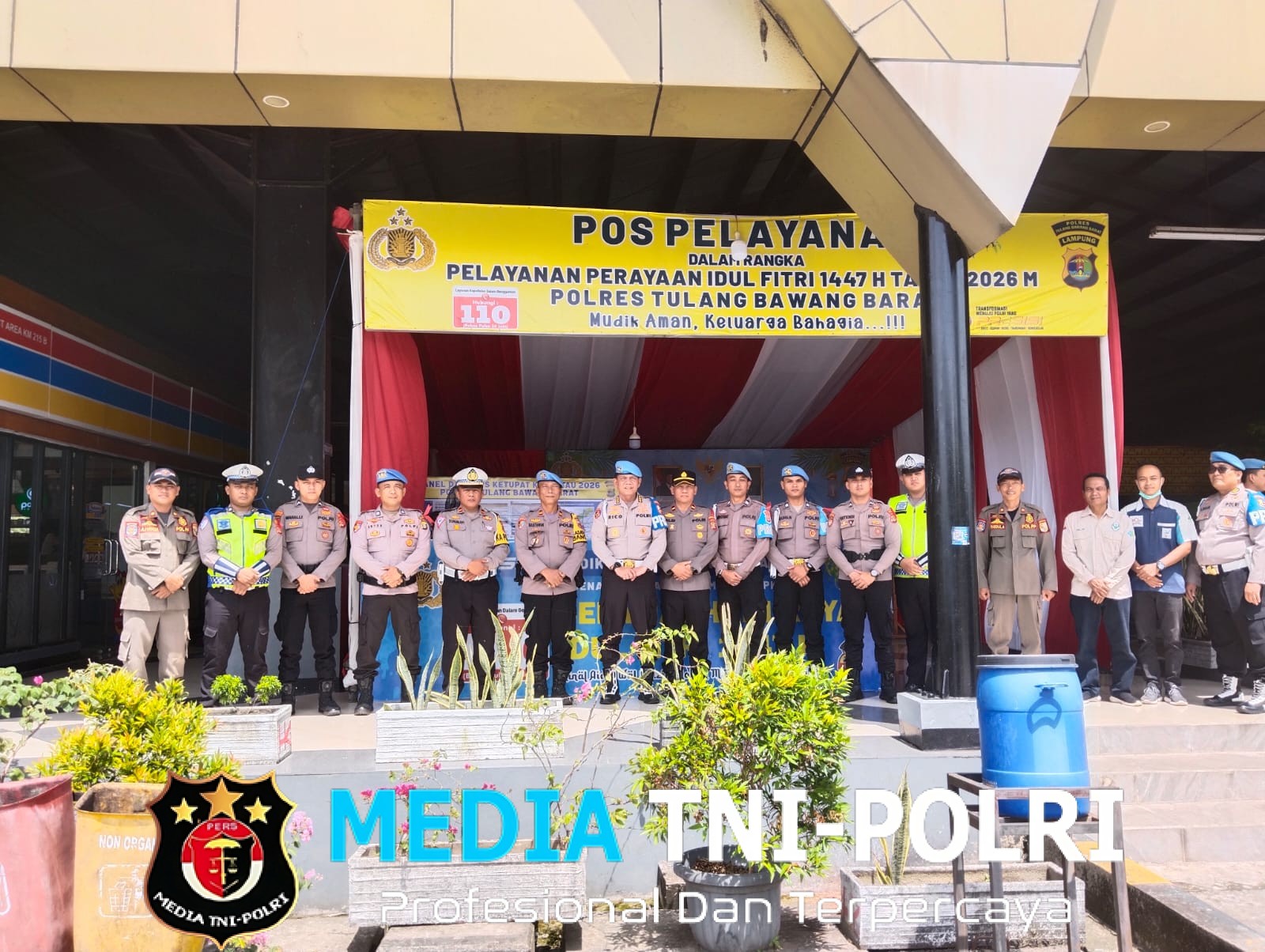 Divpropam Mabes Polri Cek Pos Pelayanan Rest Area KM 215 B Trans Tol Sumatera