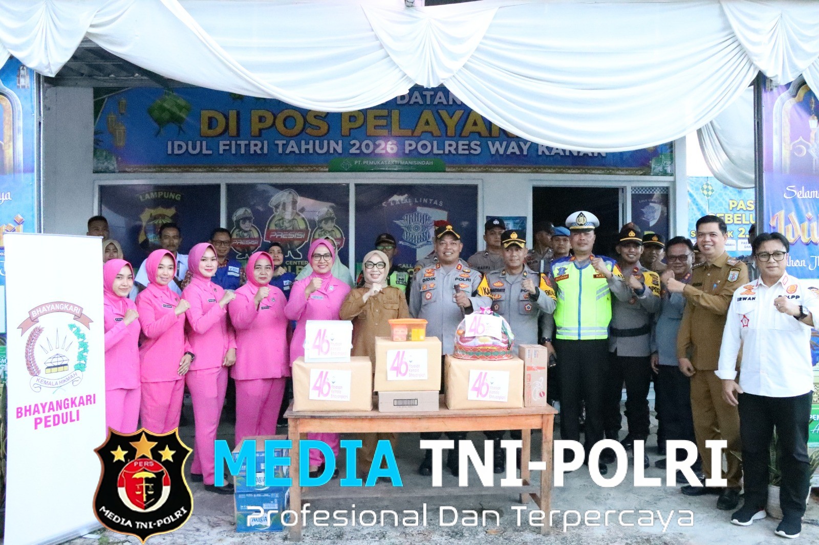 Operasi Ketupat Krakatau 2026, Kapolres Dampingi Bupati Way Kanan Tinjau Pos Pam Lebaran