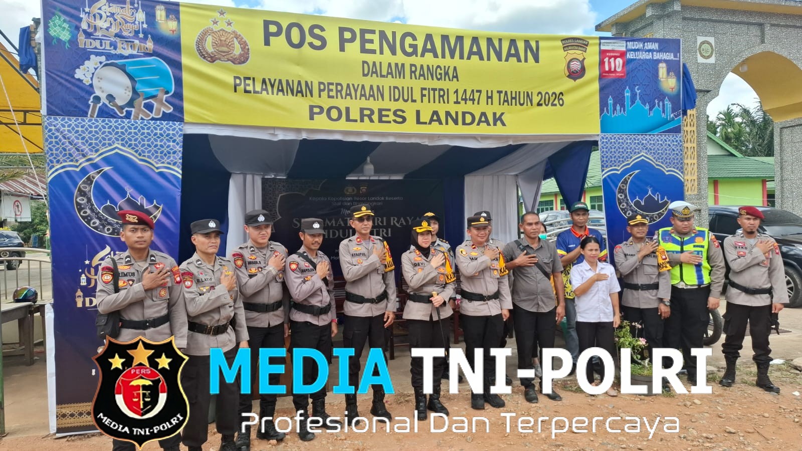 Kunjungan Supervisi Kapolres Landak ke Pos Pengamanan Pelayanan Idul Fitri 1447 H Tahun 2026 di Wilayah Kecamatan Mempawah Hulu