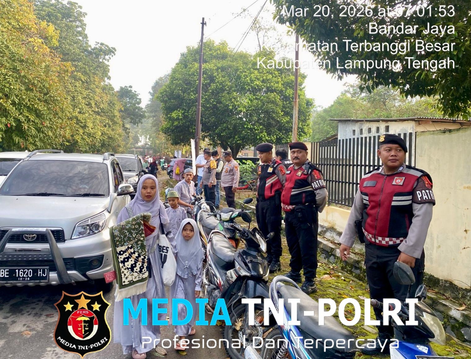 Pengamanan Salat Idul Fitri 1447 Hijriah di Lampung Tengah Berjalan Aman dan Kondusif Berkat Sinergitas Lintas Elemen