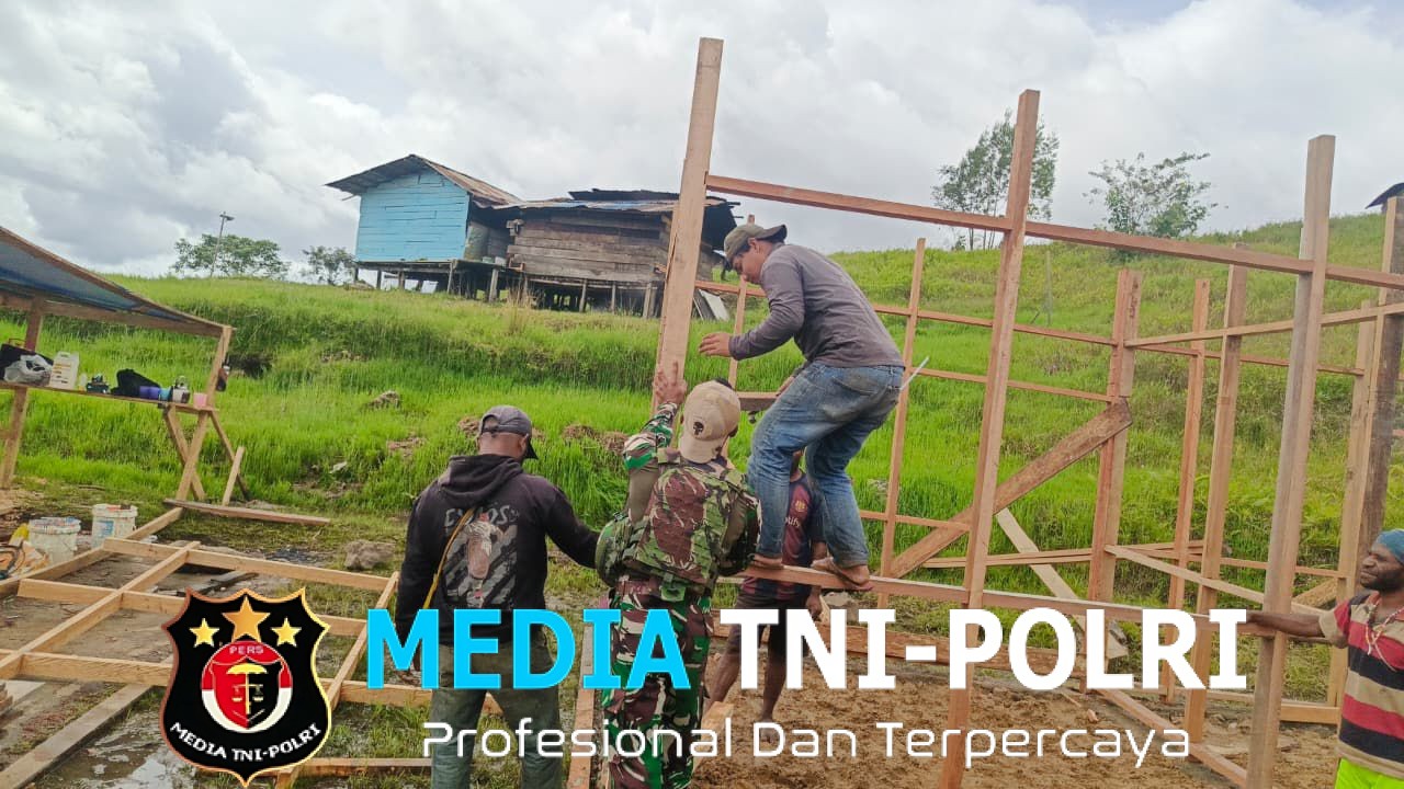 Pos Serambakon Satgas Swasembada Yonif 751/VJS Anjangsana ke Kampung Wanbakon Dukung Program Pemerintah Bangun Dapur MBG