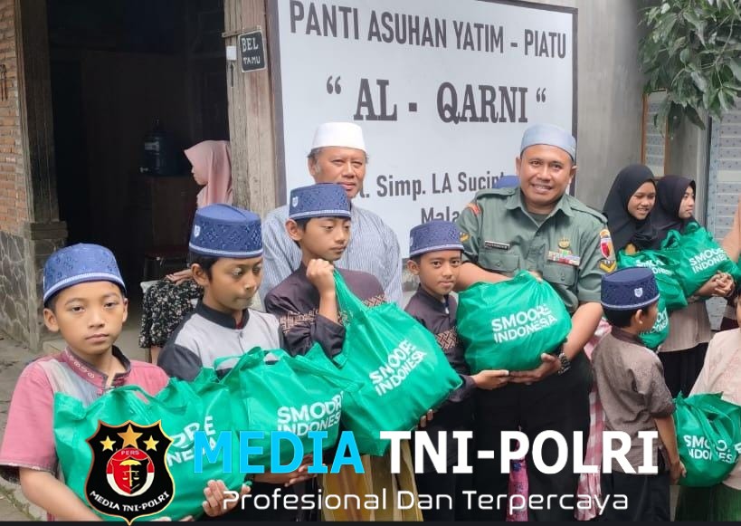 Bintara Pembinaan Mental Korem 083/Bdj Peduli Dengan Anak Yatim dan Kaum Dhuafa di Wilayah Binaan