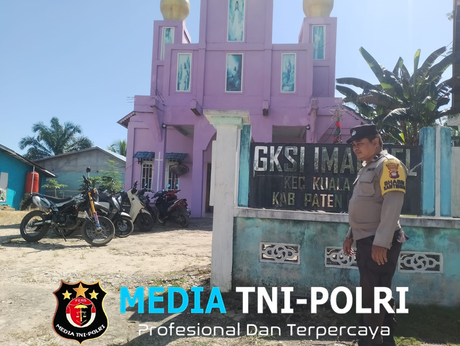 Wujud Pelayanan kepada Masyarakat, Polsek Kuala Behe Lakukan Pengamanan Ibadah Gereja