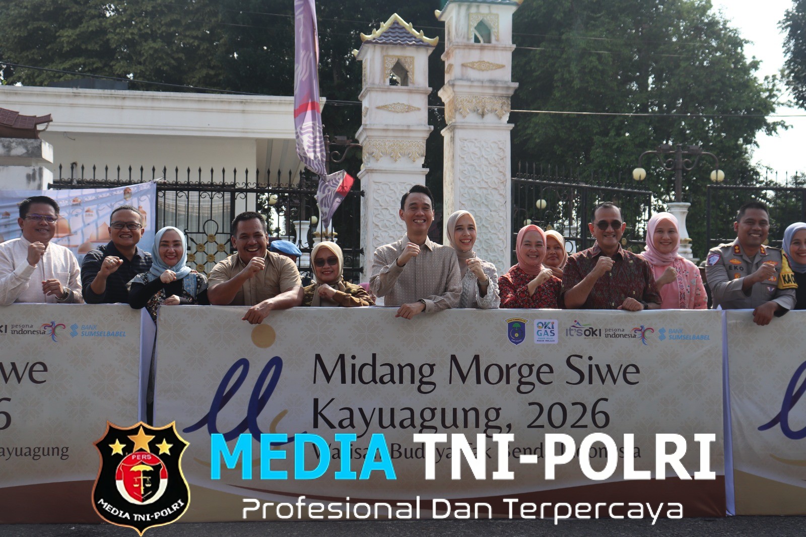 Wujud Kepedulian Budaya, Dandim 0402/OKI Hadiri Midang Morge Siwe Bersama Forkopimda OKI