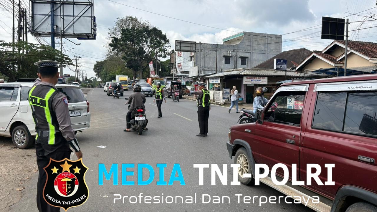 Sat Lantas Polres Lampung Utara Patroli Mobile Pantau Arus Balik Lebaran H+5