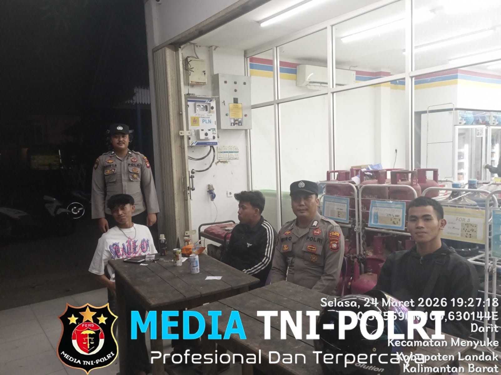 Cegah Tindak Kejahatan Di Malam Hari, Samapta Polsek Menyuke Laksanakan Patroli Malam