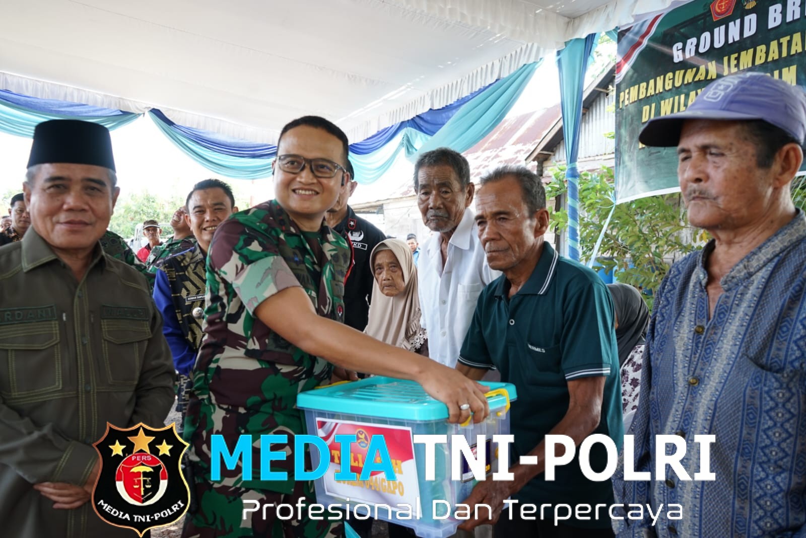 Perkuat Akses Desa, Dandim 0402/OKI Ikuti Vicon Ground Breaking Jembatan Beton Arisan Jaya