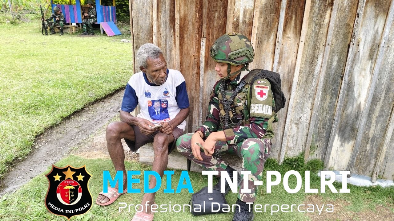 Berbakti untuk Negeri, Satgas Yonif 521/DY Berikan Pelayanan Gratis kepada Masyarakat Distrik Kurima