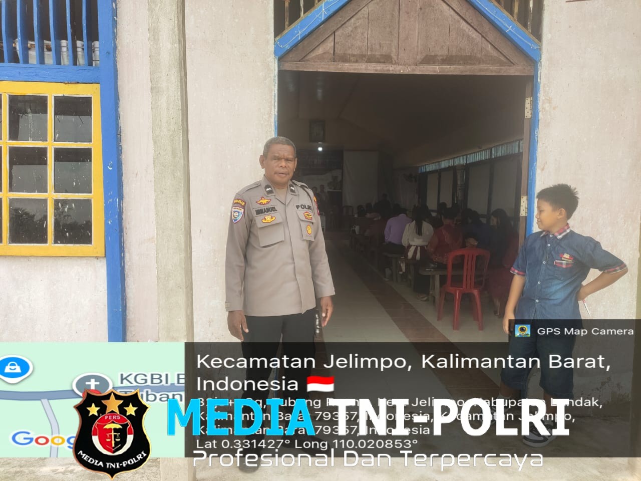 Personil Polsek Ngabang Laksanakan Pengamanan Giat Ibadah Minggu Di Gereja PPIK Timotius dan Gereja Baptis Indonesia (KGBI)