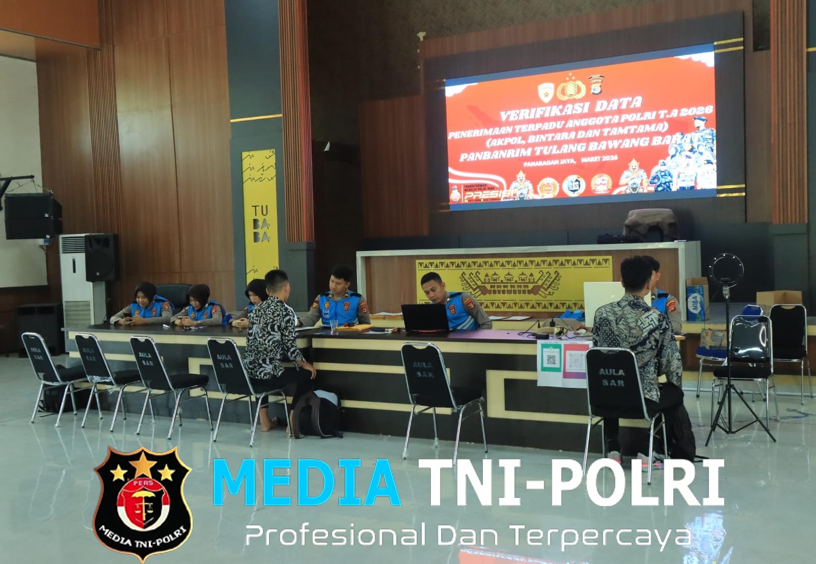 Polres Tulang Bawang Barat Laksanakan Verifikasi Pendaftaran Penerimaan Terpadu Anggota Polri T.A. 2026