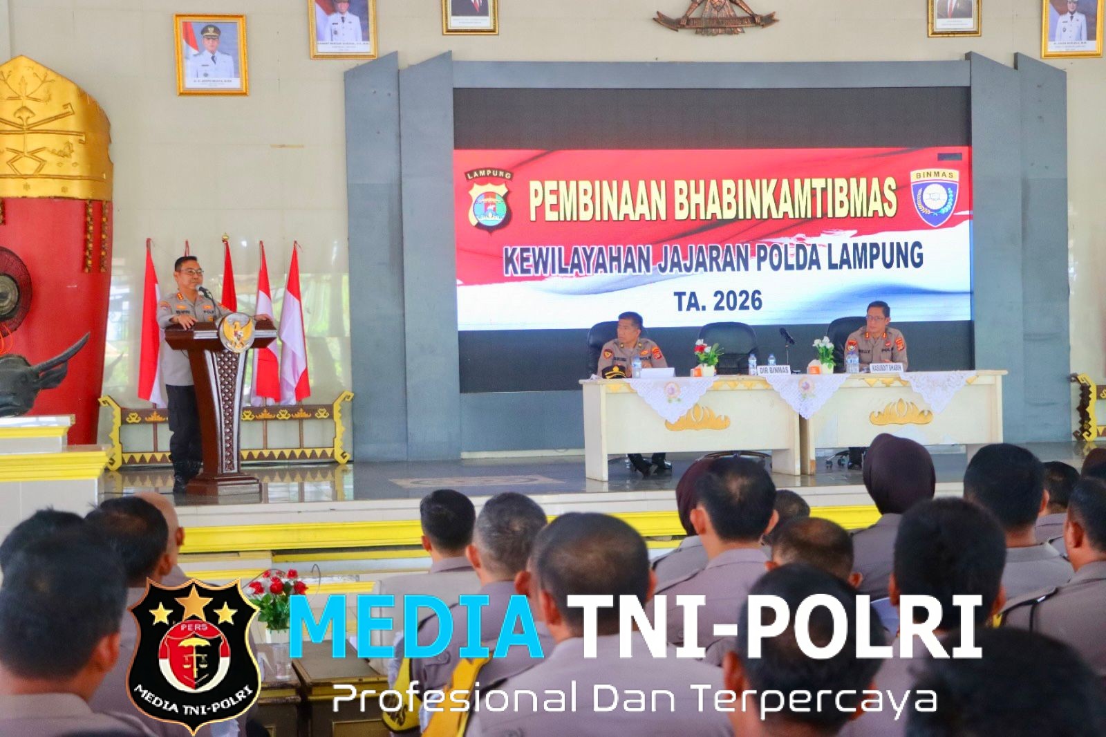 Tingkatkan Profesionalisme, Bhabinkamtibmas Polres Lampung Tengah Dapat Pembinaan Langsung dari Dir Binmas Polda Lampung